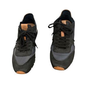 OTBT Unisex Black Leather Suede‎ Sneakers Size 6.5 Casual Retro Chic